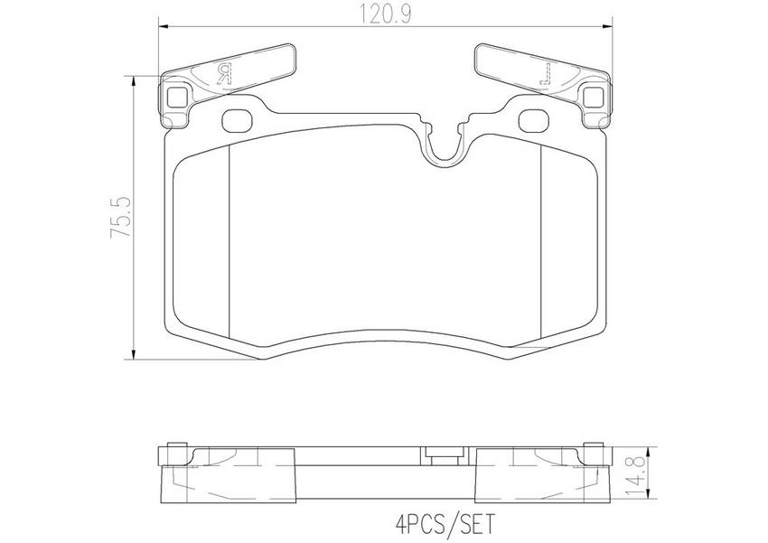 Brembo Mini Brakes Set - Pads Front (Ceramic) - Brembo P06068N